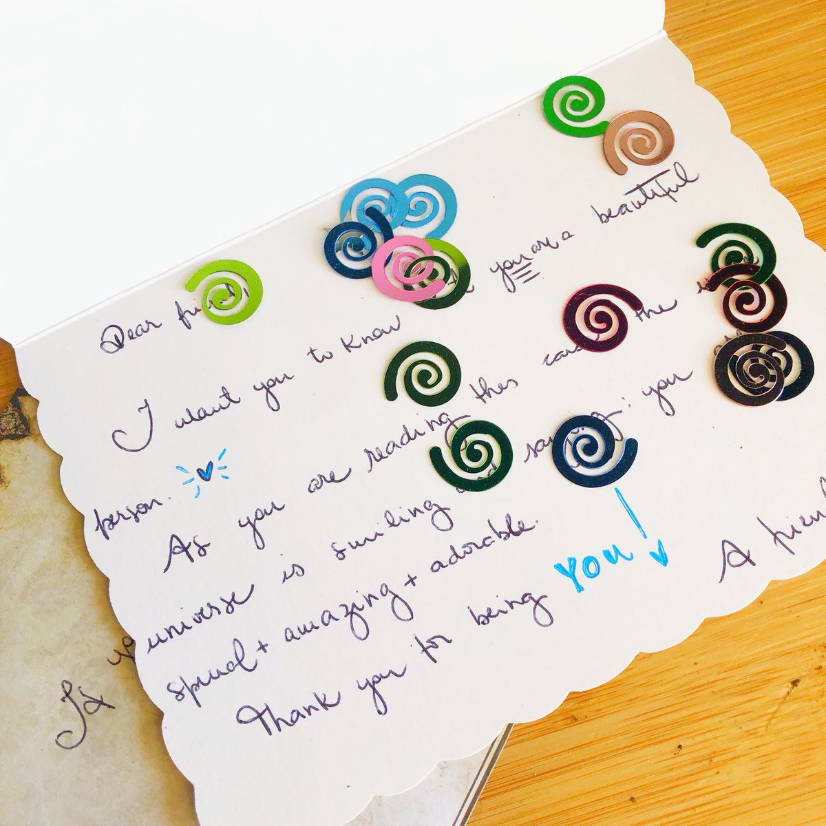 This card will be abandoned at Oceanside this morning. 💌😂