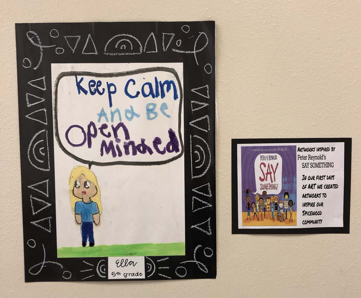 creativity_hive's tweet photo. Excited to share some of the amazing and inspiring #SaySomethings created by our @SpicewoodPYP students to kick off our school year inspiring others to action! These will stay up all year long to inspire our students totake #swesACTION @SWE_PTA @ibpyp @peterhreynolds #proudtobeIB https://t.co/HMTme56Vz2