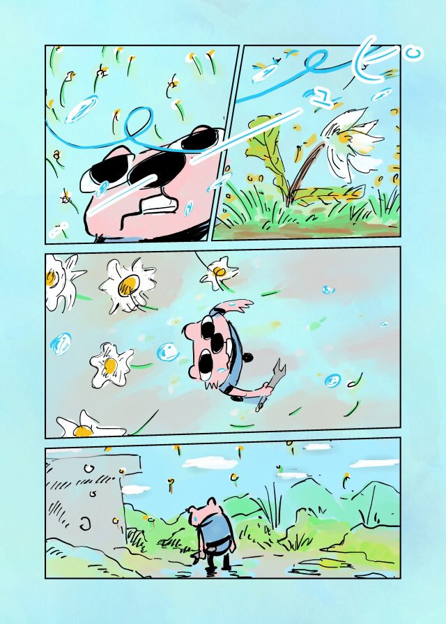 今日から毎日、半年間、1Pマンガをアップします。
いきなり2Pになってしまったけど
本編に登場するキャラクターはタネきち君です。
自分の所属するスタジオで生まれたキャラクターです。
#コルクラボマンガ専科
#スケッチブックス
#マンガ日記
#マンガ課題
#好きな作品