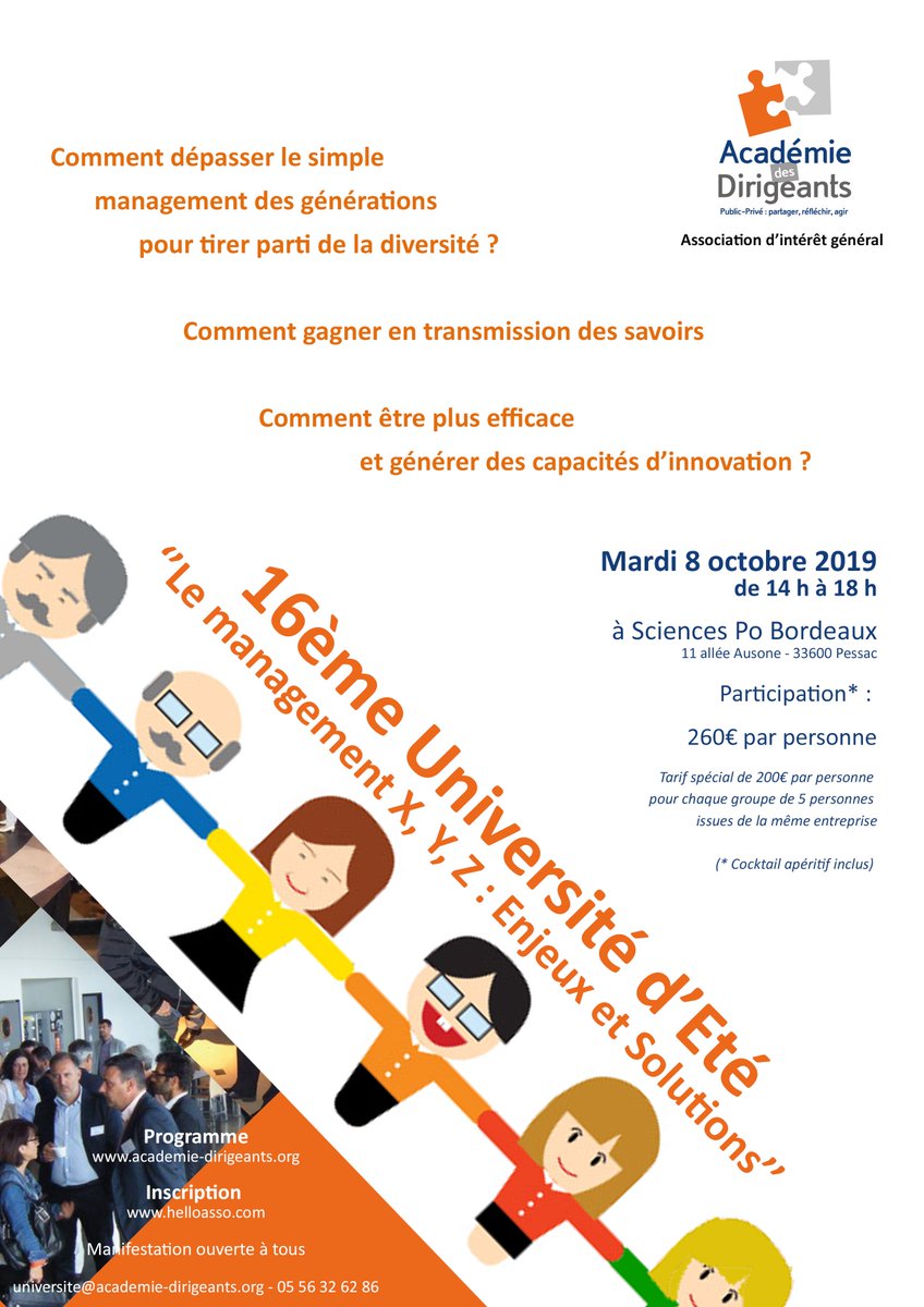 J-3 avant notre université sur le management X,Y, Z. Inscrivez-vous vite ! > helloasso.com/associations/a…