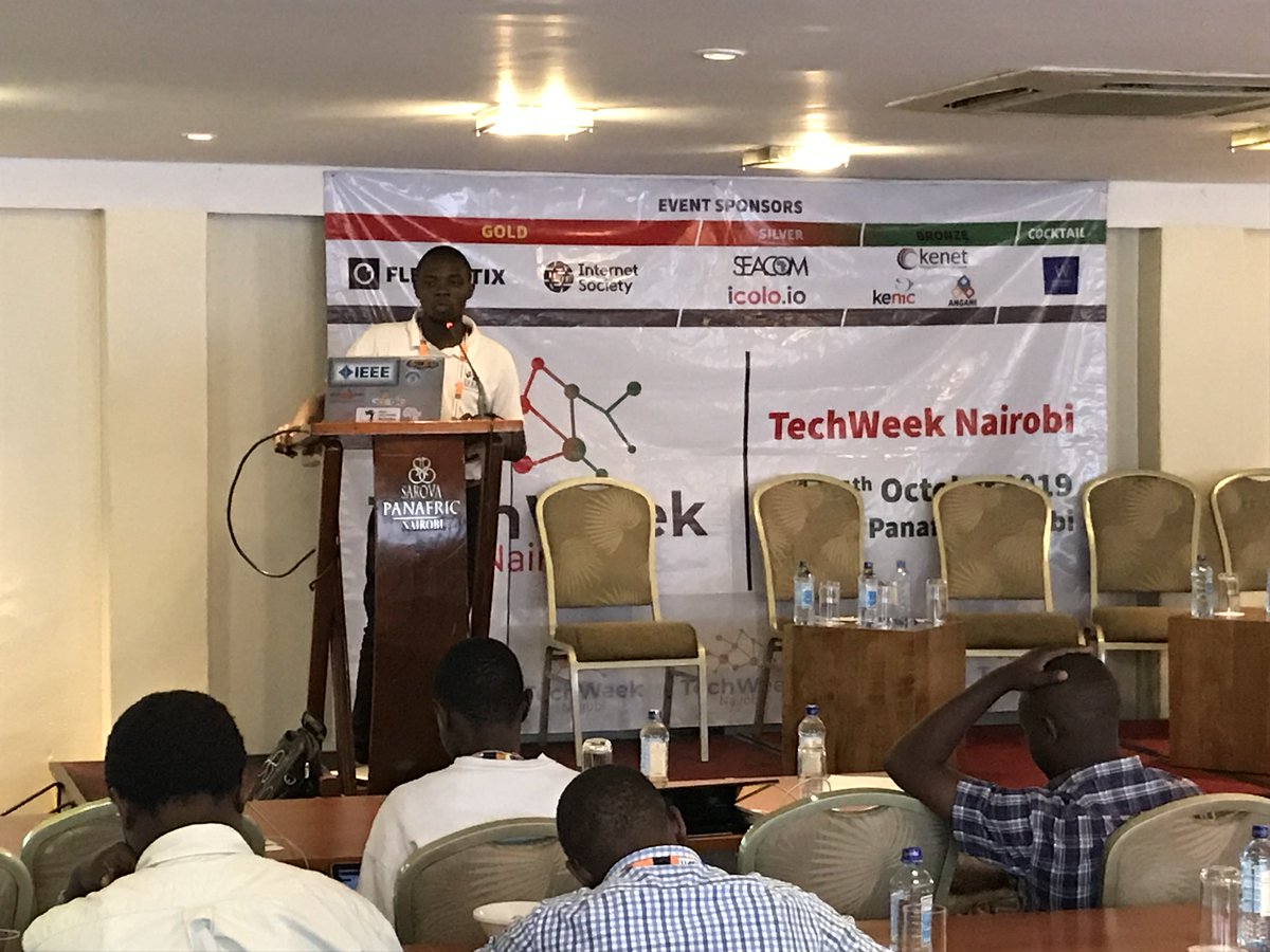 TechWeek2's tweet image. Fidel Makatia is currently presenting on IoT Meter Implementation 

#IoT #techweek2019 #techweeknairobi #techweek