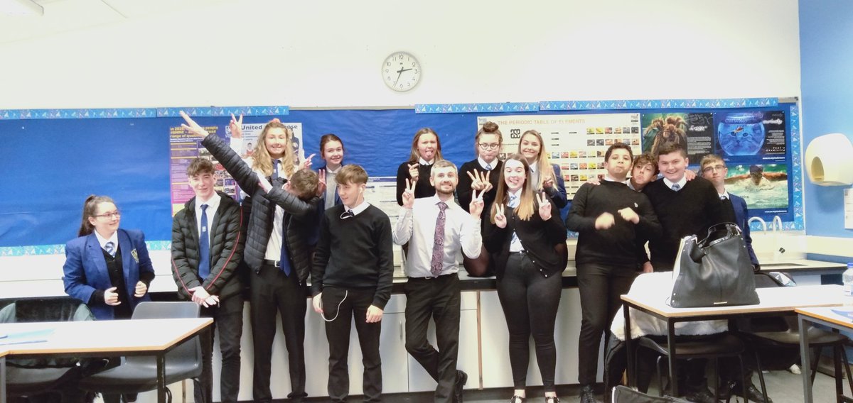 Last class at Larbert high, silly N5 class photo. Gonna miss you all 😆