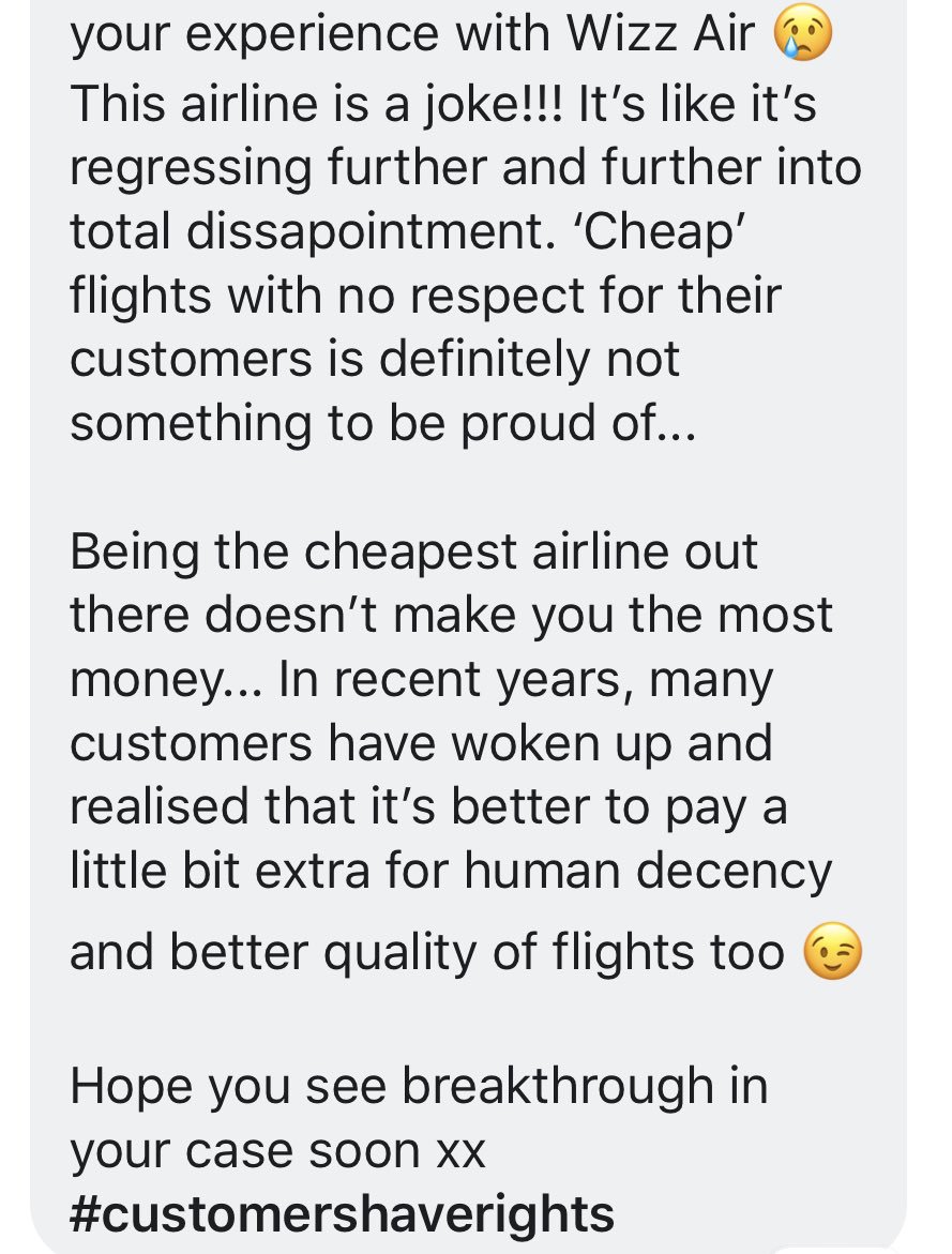 adinag16's tweet photo. #customersHAVErights @wizzair #shame on you https://t.co/LufrhEv9Aa
