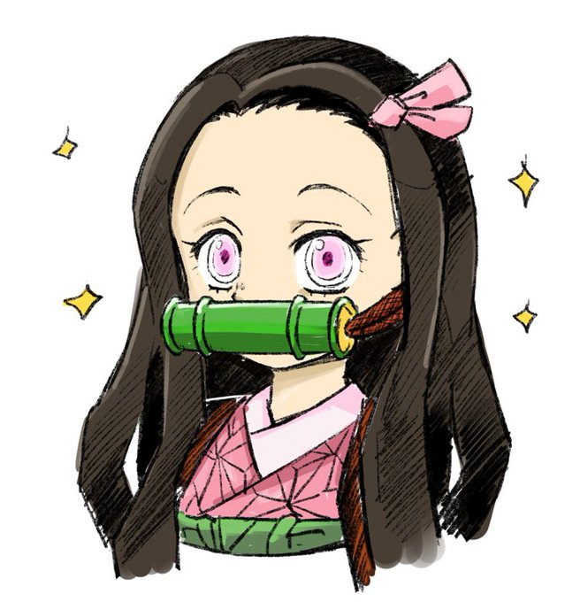 いい大人達@ゲーム実況グループさんがTwitterに投稿した竈門禰豆子(鬼滅の刃)のイラスト。