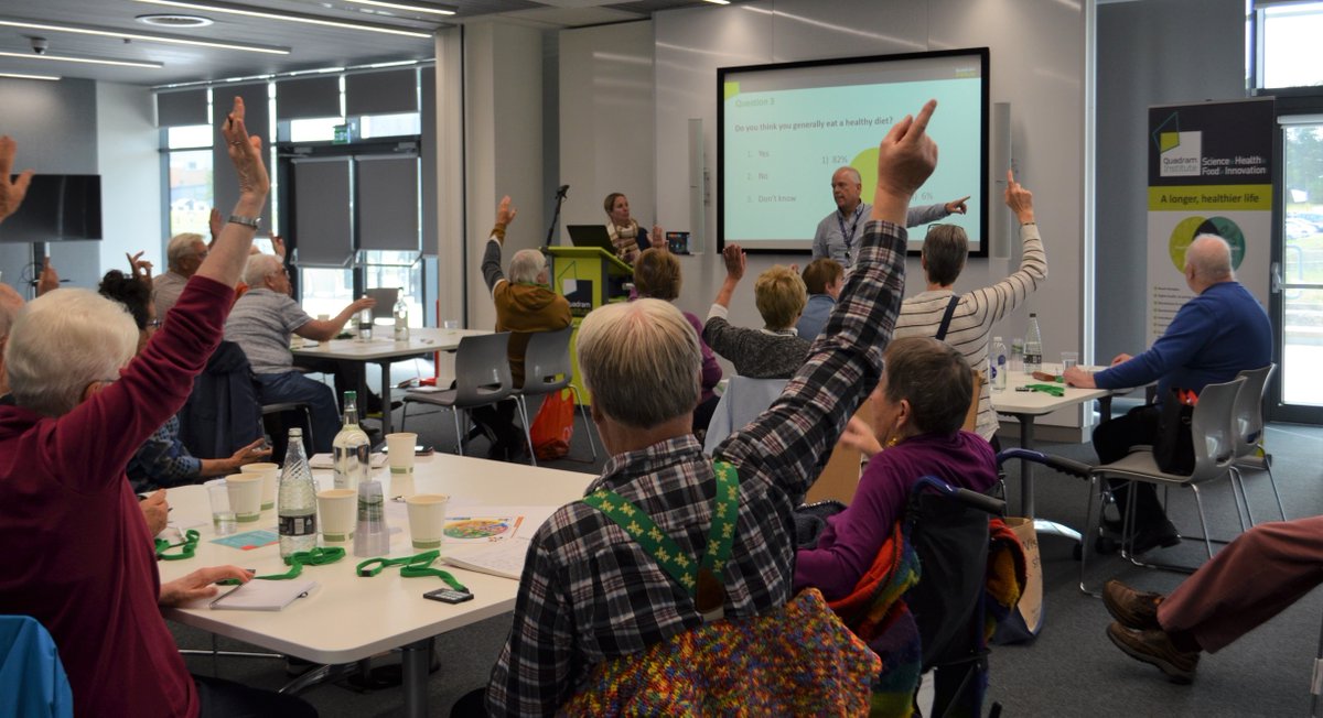 Public discussion at the Quadram Institute today involved Simon <a href="/CardingLab/">Carding_lab</a> &amp; Cat Edwards using 2 way #publicengagement &amp; #innovative #knowledgeexchange tools to record change in perception and inform future #research in #healthyageing, #healthyfood &amp; #microbiome