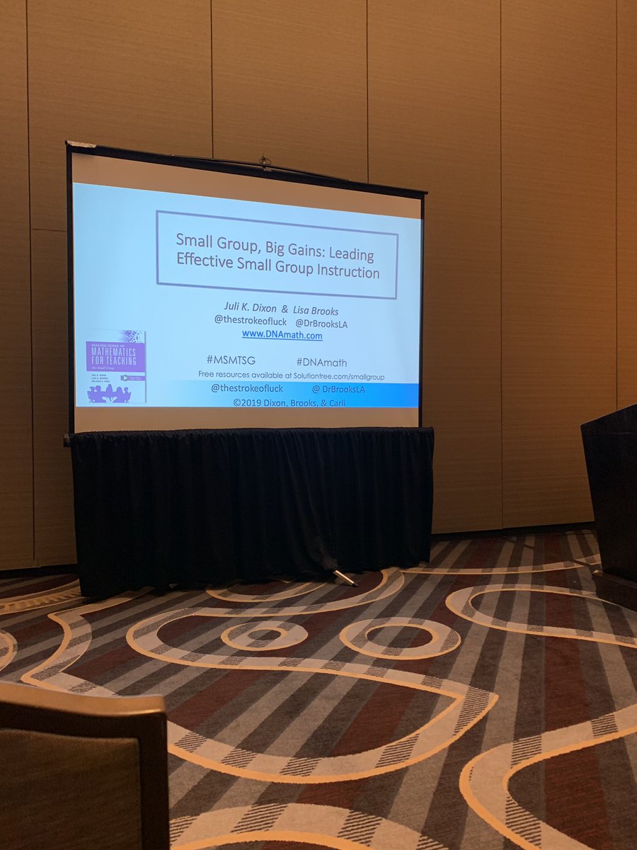 merewhaley's tweet photo. Wow! This session isn’t even over and I am already excited about purchasing @thestrokeofluck, @DrBrooksla and @MCarliLovesMath’s book and using what I learn to support my @KnoxSchools teachers! #talkmath #NCTMNash19 #DNAmath #MSMTSG @GaryPetko @MathFriendAnne https://t.co/thTlVgtPei