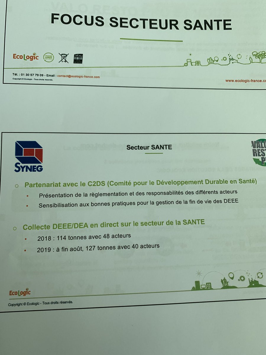Synetam's tweet photo. #VALORESTOPRO a collecté dans le secteur Santé 114 t d’équipements de cuisine pro en fin de vie en 2018, et la collecte 2019 sera à coup sûr encore meilleure @Ecologic_France @UDIHR_Officiel https://t.co/dXO5APb4zu