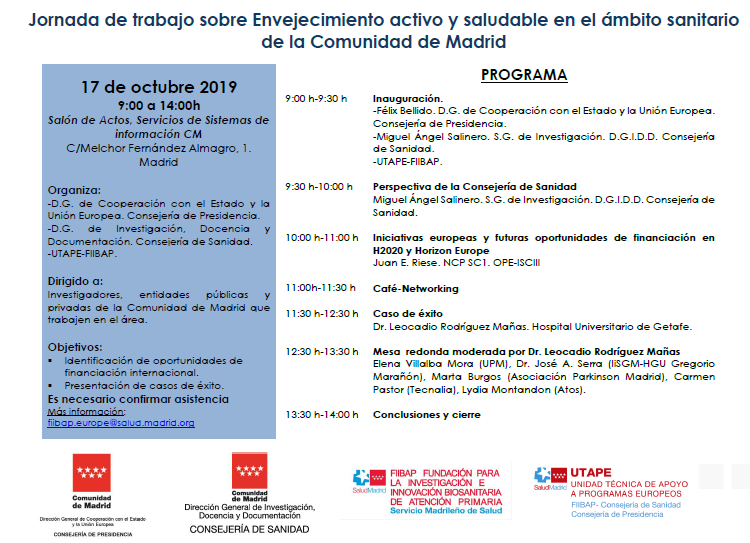 Eviden_RD_Spain's tweet photo. Are you a researcher interested on #health? Then you should attend the workshop organised in Madrid next 17th October!  @lmontandon will be there! https://t.co/xSgg8zzbBU
#AtosResearchandInnovation @EITHealth #EIT_POSITIVE https://t.co/zmDi4DVrpP