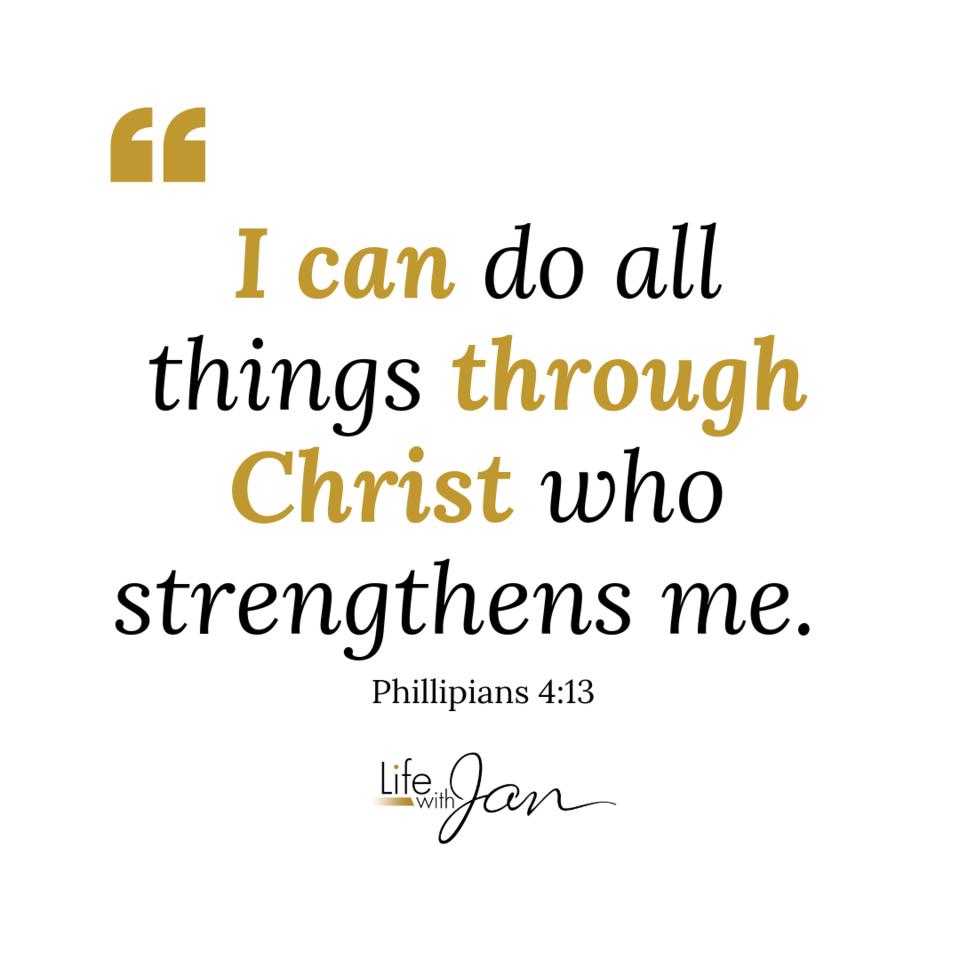 #FearlessFriday I bring assurance that nothing is impossible with God. He can move our mountains, slay our giants &amp; bring us peace, if we lay all at His feet &amp; trust His way of moving things. He will strengthen us while He works in and through us. #LifeWithJan #TrustInGod