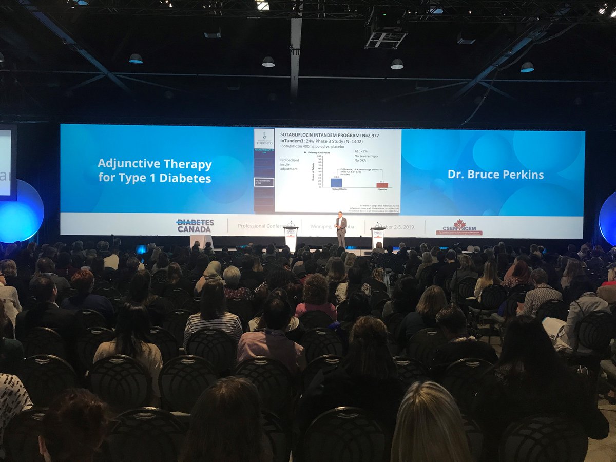 DiabetesCanada's tweet photo. We start off #DCAN19 today with a plenary lecture by our key collaborator Dr. Bruce Perkins on Adjunctive therapy for type 1 diabetes. #CSEM2019 #Unitedincare https://t.co/CNfHswyp4X