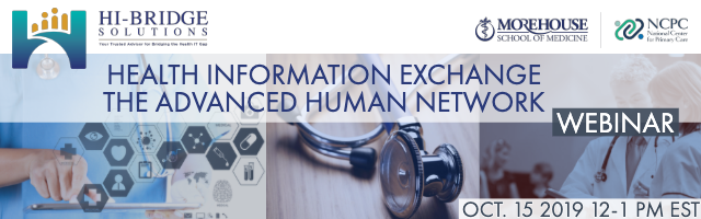 Plug into our Health Information Exchange Webinar October 14 12 PM EST ow.ly/OoUT30pEN65