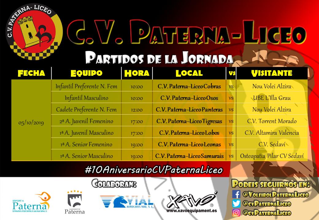 🗣️ Este fin de semana volvemos a llenar #Paterna de voleibol durante toda la jornada del sábado

#CVPaternaLiceo
#10AniversarioCVPaternaLiceo