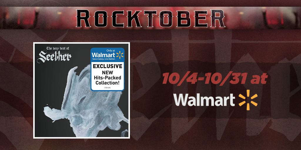 seether's tweet photo. ITβS ROCKTOBER! Swing by @Walmart and grab your copy of the exclusive CD, The Very Best of Seether. #20YearsofSeether #SeetherWalmart https://t.co/U76vtQp0cL https://t.co/ON7fXuppAE