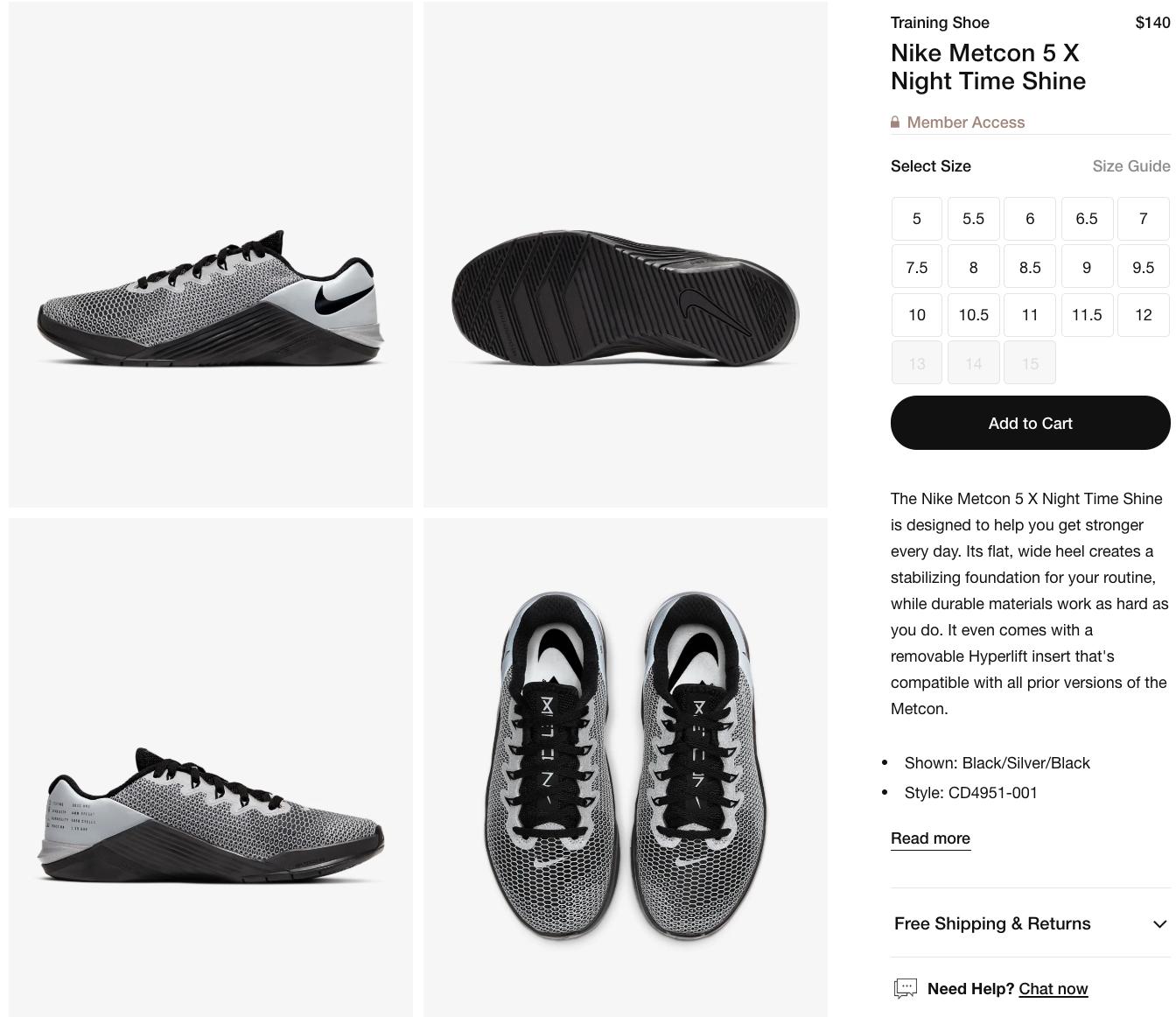 nike night time shine