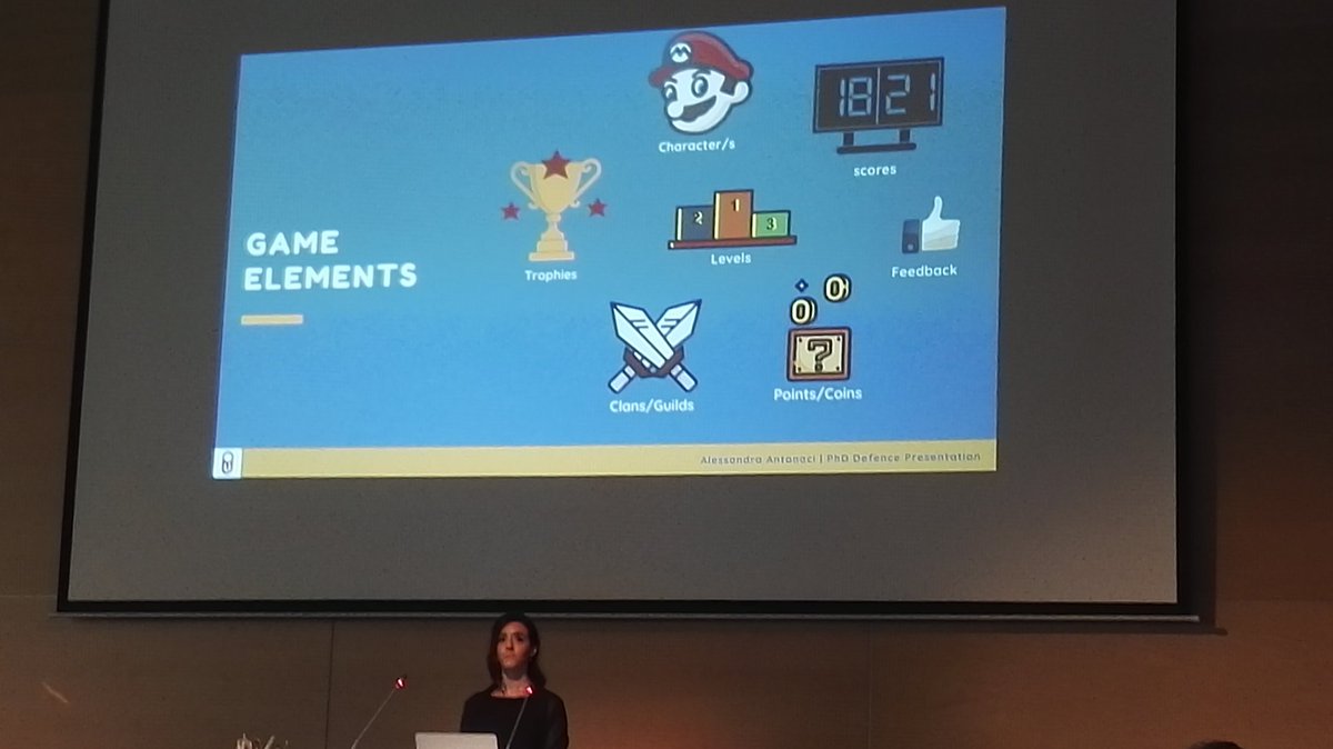 EllenRusman's tweet photo. PhD defense of Alessandra Antonaci on the #gamification design process applied to #learning in #Moocs just started at #ounl #welten #edchat https://t.co/6GjaTL7Oab