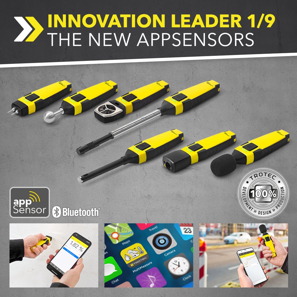 Trotec24_EN's tweet image. Makes your smartphone even smarter – measuring device sensors with the MultiMeasure Mobile app from Trotec #App #appSensors #measuringdevices #MultiMeasureMobile #Smartphone #Trotec trotec-blog.com/en/?p=9845