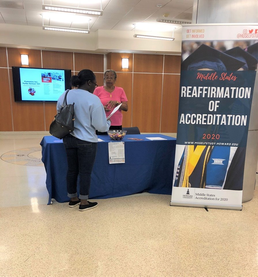 HUSelfStudy's tweet photo. Our Middle States Self-Study team was out &amp; about this week spreading the word about @HowardU reaffirmation of accreditation 2020 at the College of Engineering &amp; Architecture! Big thanks to the administration for allowing us to visit!
.
.
.
 #MiddleStatesSelfStudy #MyHowardU https://t.co/Y7aPbpdUn4