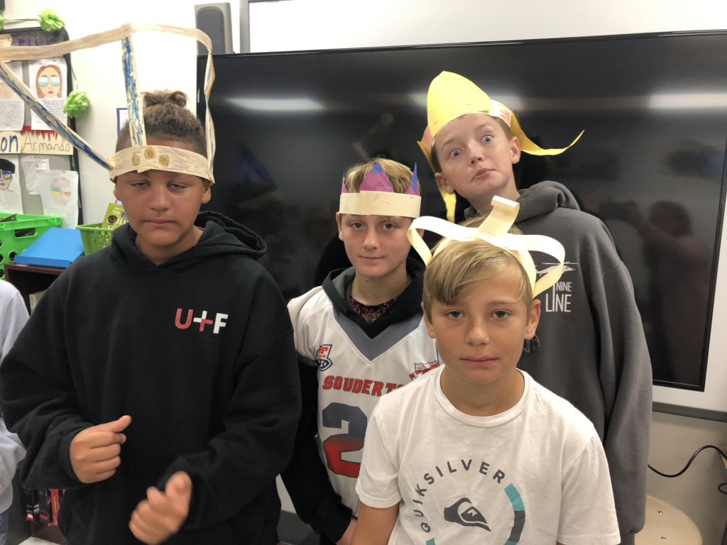 TeamDynamicICMS's tweet photo. We’ve started our ancient Egypt unit and created pharaoh crowns with a group! Here are the morning social studies class finished products... #ancientegypt https://t.co/QwSCVjfXrY