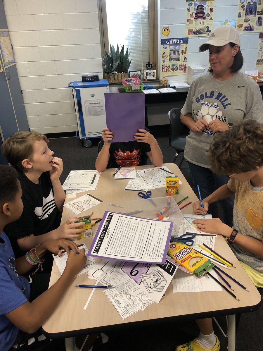 Love Mrs. White’s Ancient Egypt Stations!  #fm21steam <a href="/GHMSBulldogs/">GHMS Bulldogs</a>