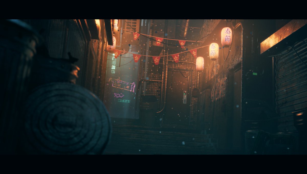 DMGuillaumeL's tweet image. Little relighting of the Hong Kong Alley, I wanted to go into some snowy ambience here. Hope you will like it! 
Project available here : unrealengine.com/marketplace/en…
@UnrealEngine @EightyLevel #art #gameart #lighting #UnrealEngine
