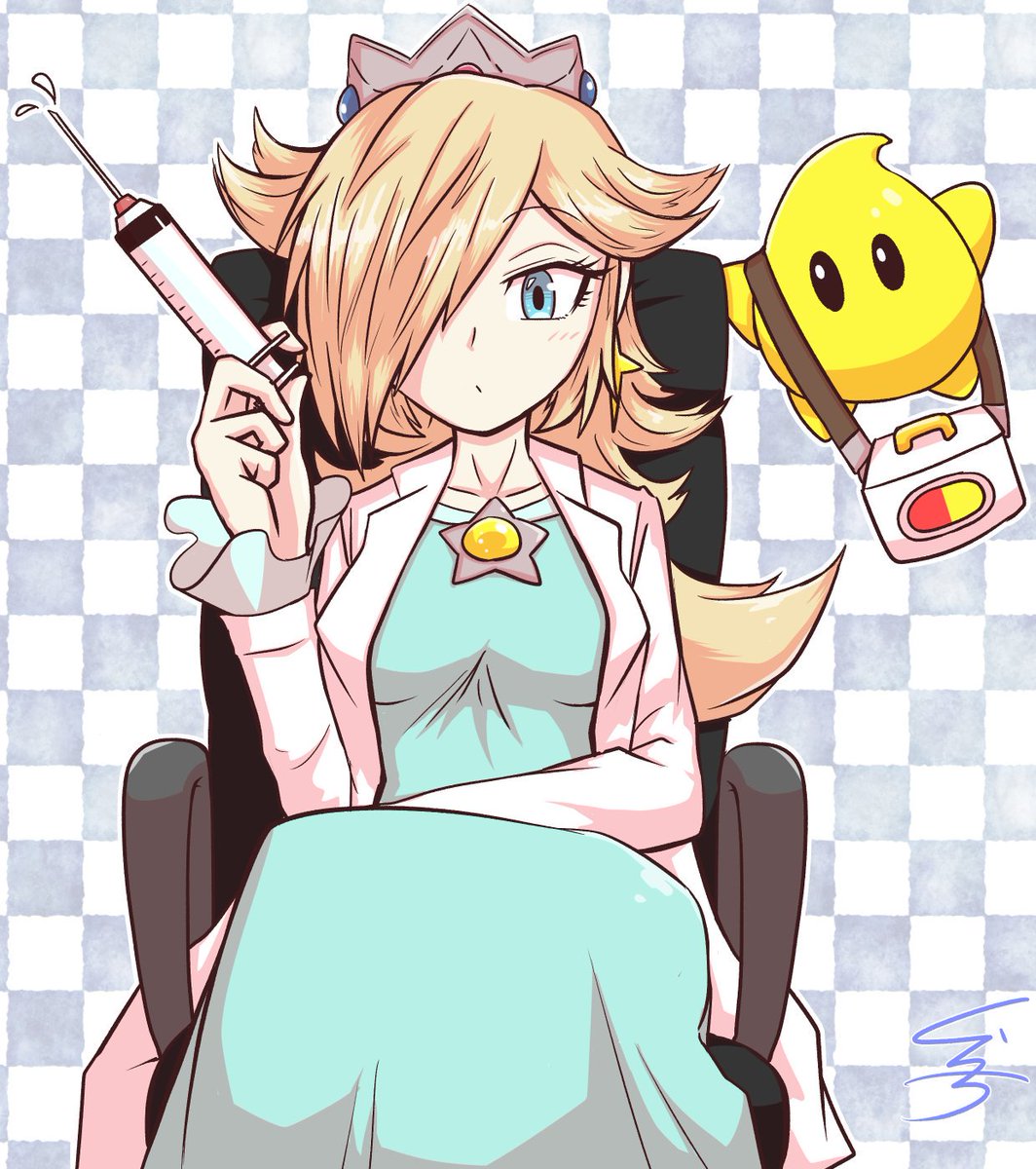 rosalina 1girl blonde hair hair over one eye dress blue eyes jewelry crown  illustration images