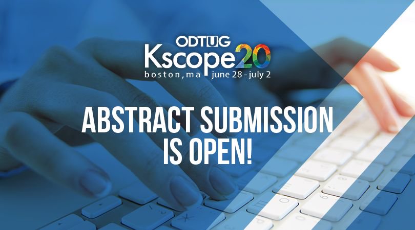 odtug's tweet photo. #ODTUG #Kscope20 Abstract Submission Is Now Open! We are excited to introduce new options this year! With expanded formats such as Hands-on Labs, Deep Dives, and Workshops, you can choose the perfect structure for your session. Submit your abstract today: https://t.co/EkrfjUcNh7 https://t.co/3C3A7CIxZP