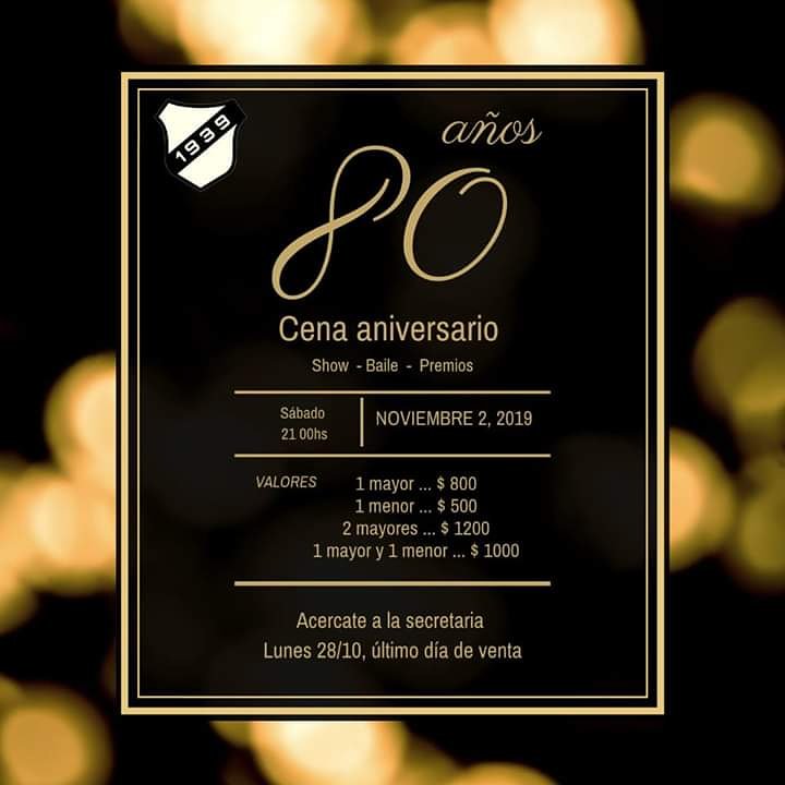 HandballRioNe's tweet photo. ⭐Cena 80 Aniversario @RioNegroOficial!
💃🏾SHOW-BAILE-PREMIOS🕺🏾
📆Sábado 2 de noviembre | 21:00 hs🕘
#Venta en Secretaría Social, lun/vie de 17 a 20 hs
Socios Mayores (12 años en adelante)$800
Socios Menores (5 a 11 años) $500
💥PROMOS!💥
2 adultos: $1200
1 adulto + 1 menor: $1000 https://t.co/ahYqsQKwYC