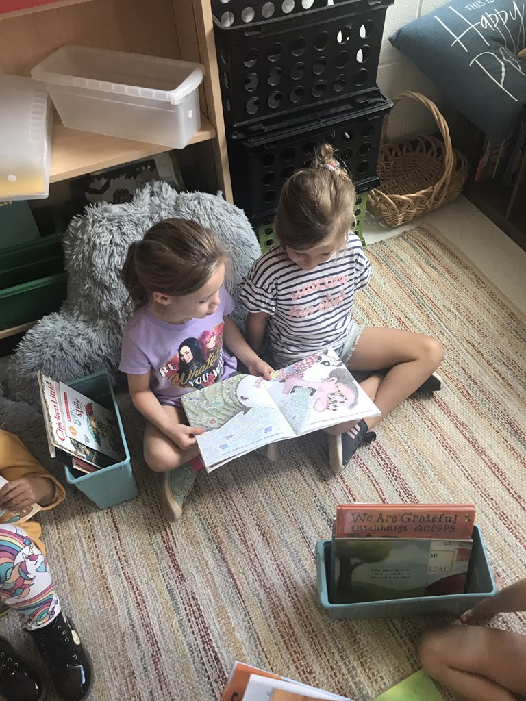 We get extra excited about our books when we read them to our @MrsSmith_A buddies. 😊