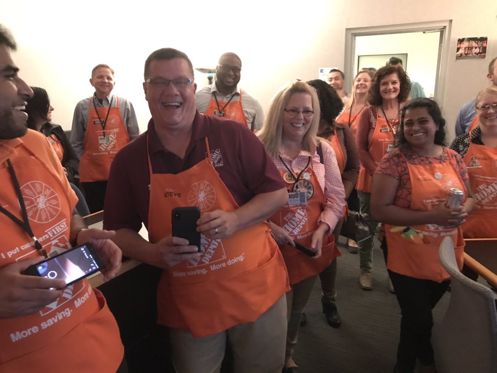 HDTVDave's tweet photo. Very cool to have the inaugural HDU Leadership Fundamentals Classes (a mix of ASMs, Supply Chain Leaders and Contact Center Leaders in one class) down for a tour. Talk about One Home Depot!!! Lots of energy and passion! https://t.co/p3iLIp9zsP