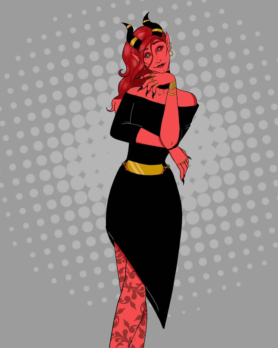 HellionHearts's tweet photo. 🖤 NEW CHARACTER REVEAL 🖤
Name: Adramelech ( Adra or Addy )
Age: ???
Birthdate: ???
Gender: Female
Sexuality: Pansexual
Height: 6’1"
Hair Color: Crimson Red
Eye Color: Crimson Red
Handedness: Right Handed
Favorite Food/Drink: Death By Chocolate Ice Cream/Martini
#hellionhearts https://t.co/mHUEuVrLAv