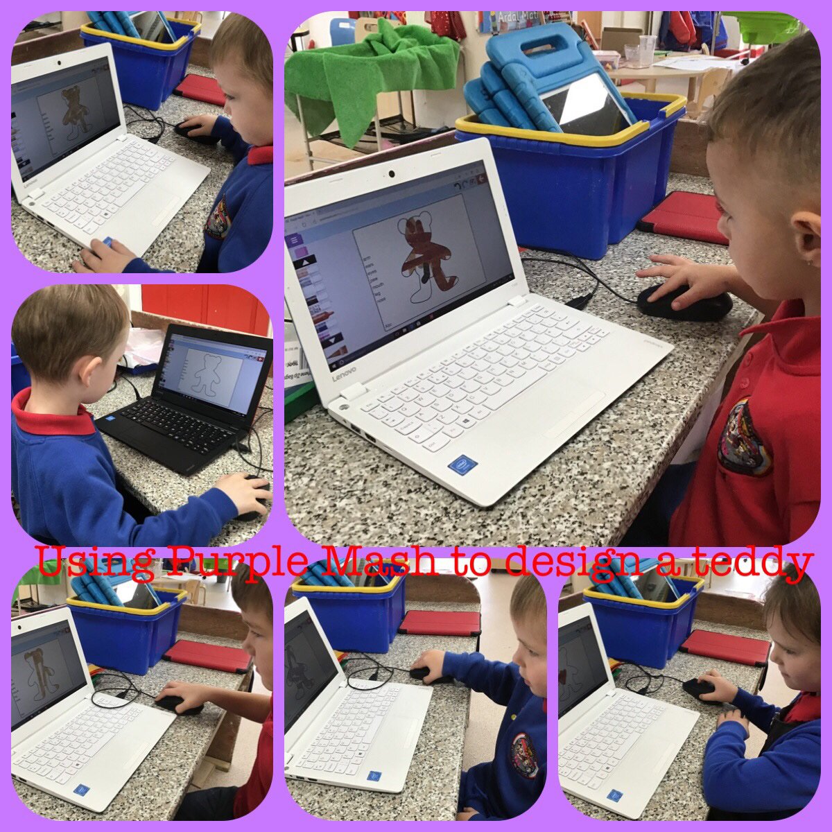 PPS_Draig's tweet image. @PPS_Draig have been busy design our own teddy using Purple Mash. We needed to make sure that we had good mouse control. 
#phiptopic 
#phipict
@Phip_Primary