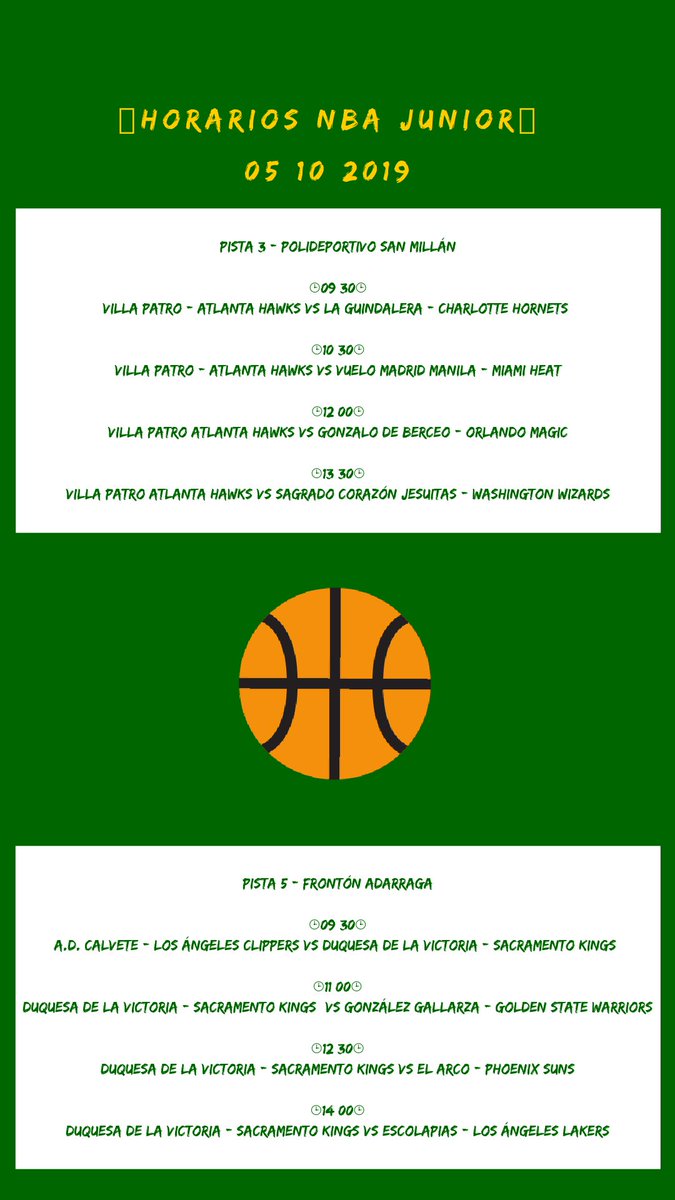 BabyBasketRioja's tweet photo. ¡Mañana tenemos un día lleno de #Baloncesto! Tanto de torneo Zaragoza (un año más con @Adaagzgz) como en Logroño con la #NBAJunior, en el #BBR ya olemos el comienzo de la pretemporada 🤩 Aquí tenéis los horarios de los dos torneos 👇 https://t.co/6Shn5XYDdh