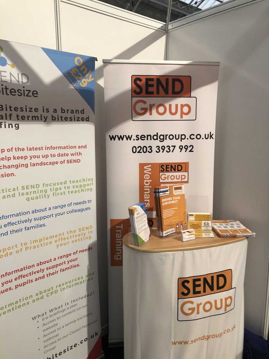 SENDGroupUK's tweet photo. We are currentlyat #SENshow2019 on stand 68 come and have a chat #CPD #SEND #onlinetraining #PersonalCPD @SENShowUK
#DyslexiaAwarenessMonth https://t.co/DT2PCxhbO0