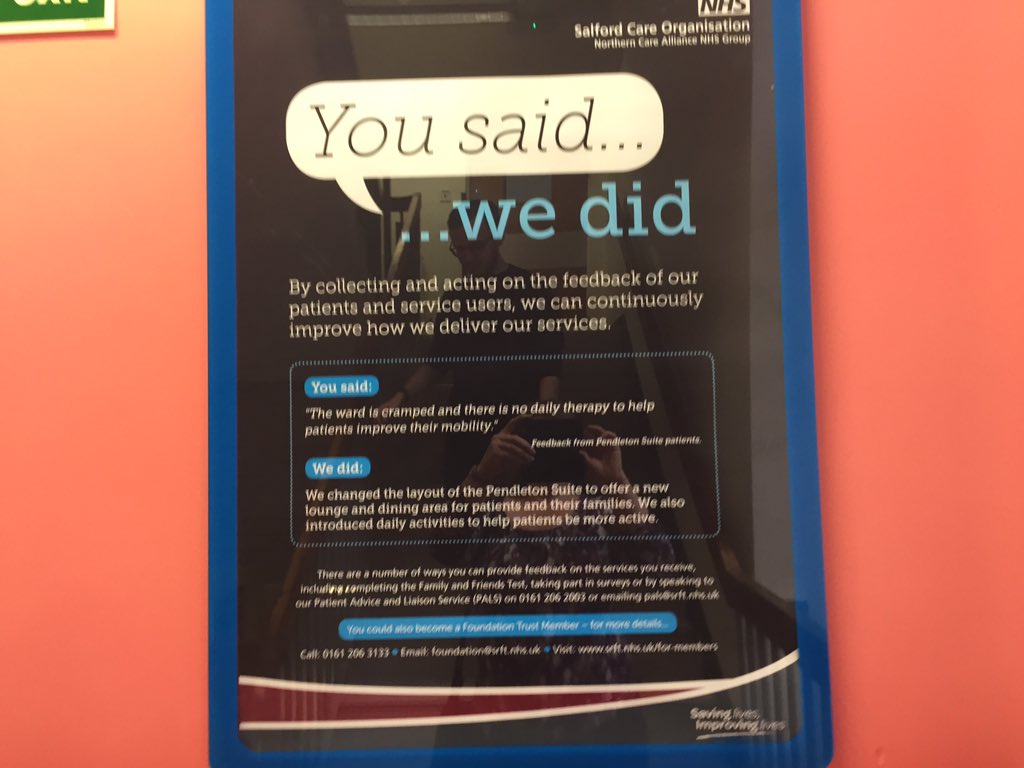Great day at Salford, inspirational SCAPE matrons, met amazing ward staff in B6. <a href="/gillian_mcauley/">Gillian McAuley 💜</a> @profalexmcmahon <a href="/patwynne70/">Pat Wynne</a> <a href="/sdunn1980/">Sumiko Dunn</a> <a href="/tyroneroberts2/">Tyrone Roberts</a>