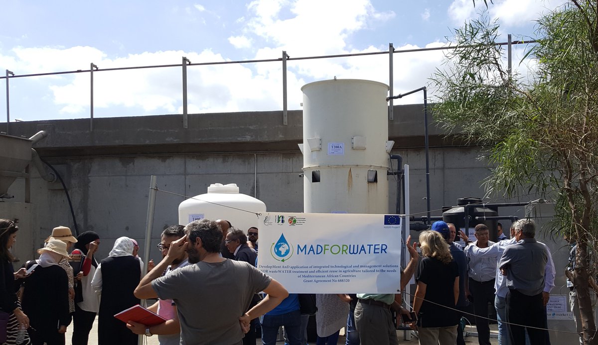 madforwater's tweet photo. Throwback to our 7th project meeting in Tunisia! During the meeting we visited the municipal wastewater pilot plant and irrigation pilot plant in Tunis. Inspiring to see all the hard work pay off! 🌱 💧 

#waterreuse #Sustainability https://t.co/4acfDyBxsz