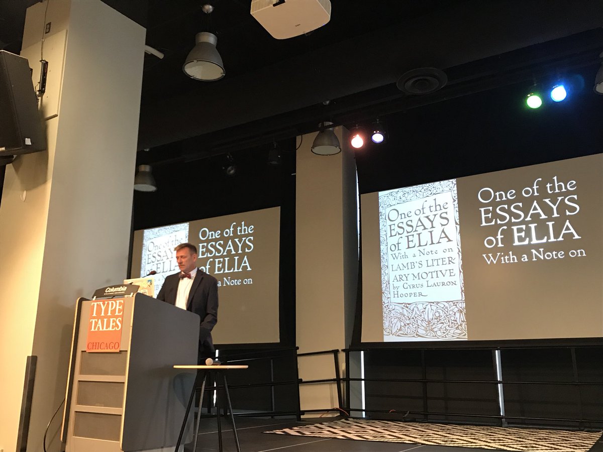 @SteveMatteson1 starting off #typetaleschicago <a href="/TYPEmag_org/">TYPE Magazine</a> with a deep dive on the work of Fred and Bertha Goudy.