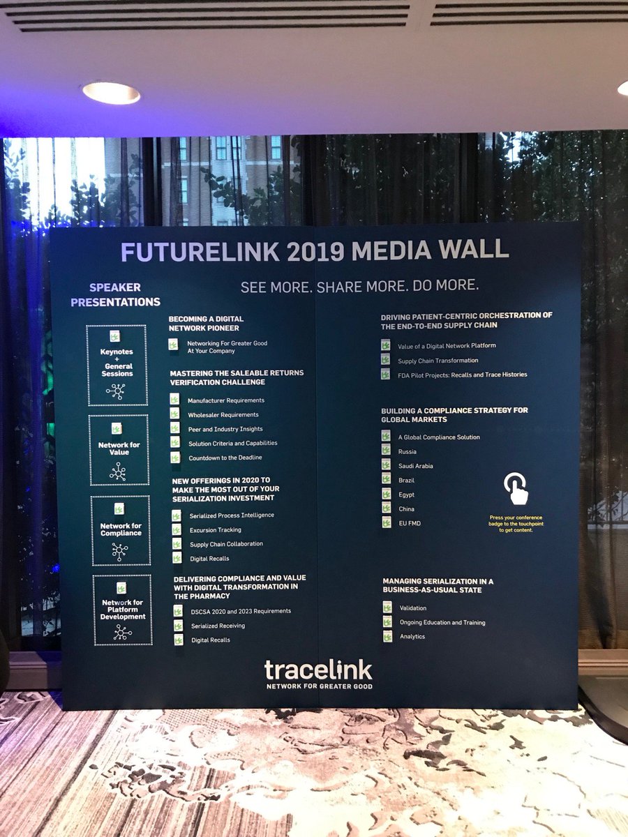 We're loving Futurelink's "See More, Share More, Do More" wall in Nashville this week, utilising Visit Touchpoints to share Keynote presentations and other core content from the event! #FutureLink19 #VisitbyGES