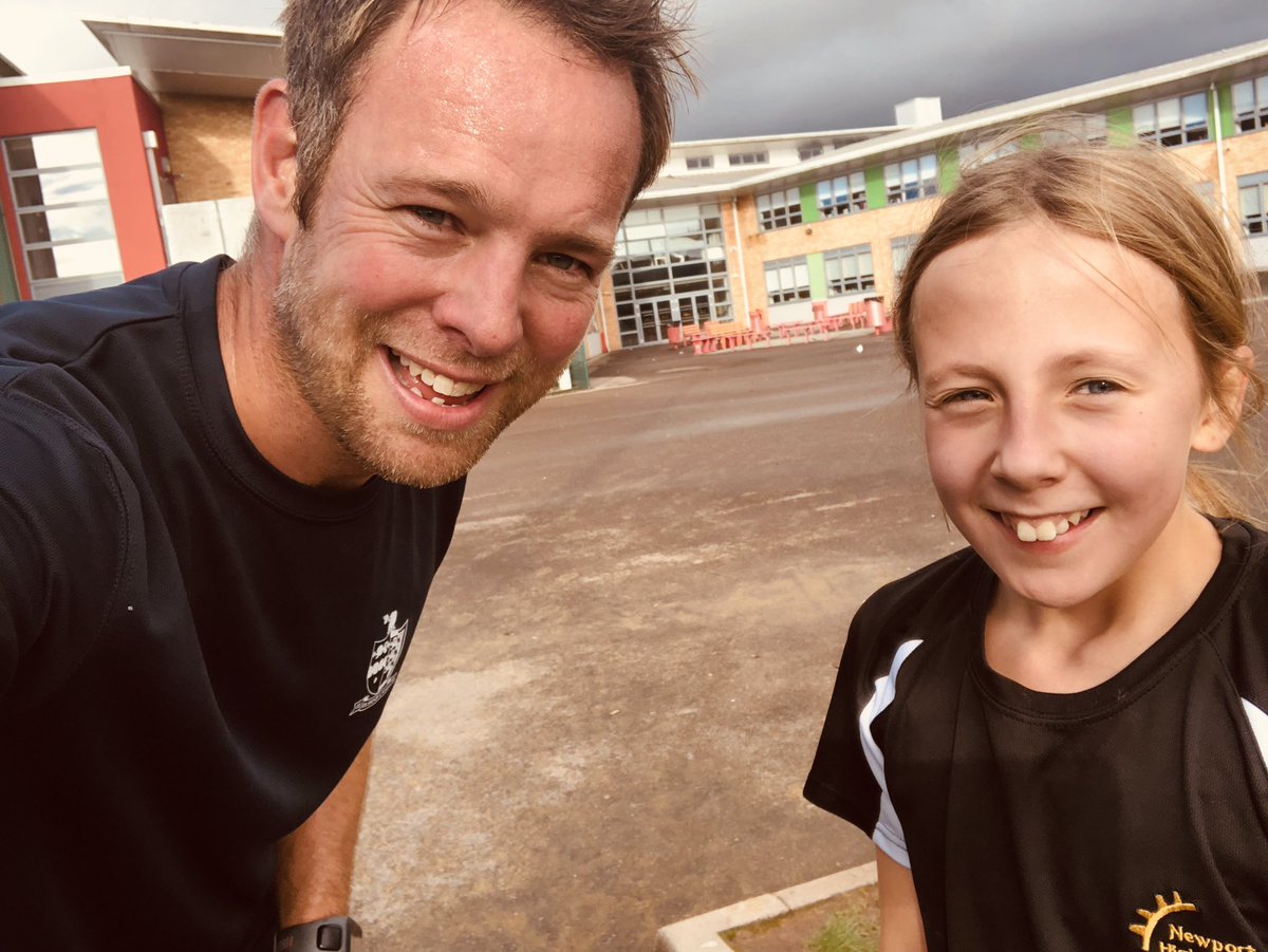 MrStaniforth's tweet photo. Great turn out for the first #FridayFunRun of October! 5km finisher Ellie T in Year 8 and 4km finishers Naomi and Libby (pictured) Thanks to @MrsMorrisnhs &amp; @mee_km for getting involved and all the pupils who took part! Expect to see more staff there next week (hint hint)! 🏃🏻‍♂️🏃🏼‍♀️ https://t.co/fLsnwI64Du