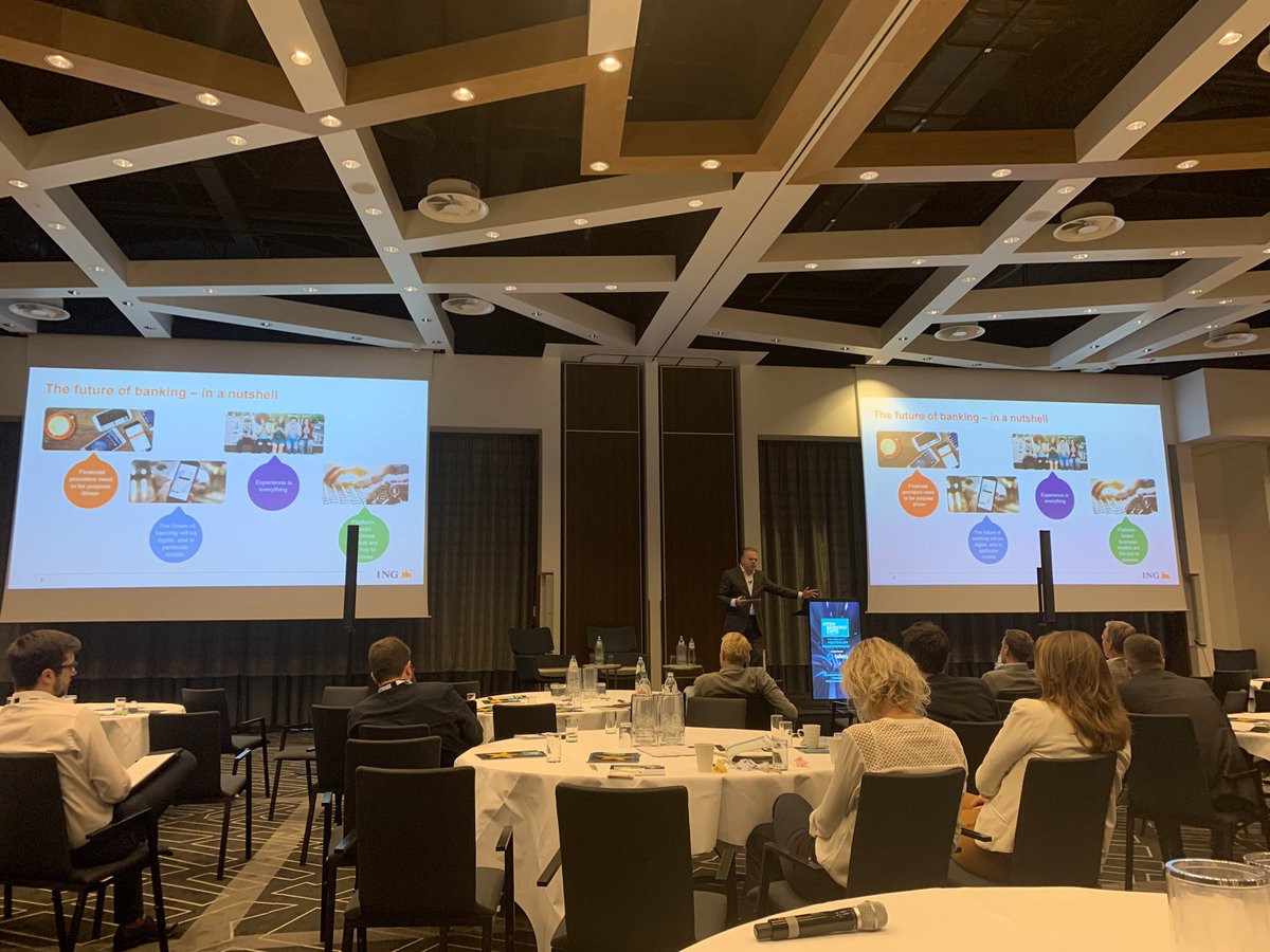 FinRishi's tweet photo. Think beyond banking and it‘s products. „Experience is everything“ says @MarkBuitenhek of @ING at @OpenBankingExpo in #Amsterdam
#OpenBanking #psd2 #innovation #ecosystem #futurebanking #swisswealthtech @F10_accelerator @UrsBolt @JuergenKob @fablehner @MarcLussy @Chris_Skinner https://t.co/fnAXXy2uIk