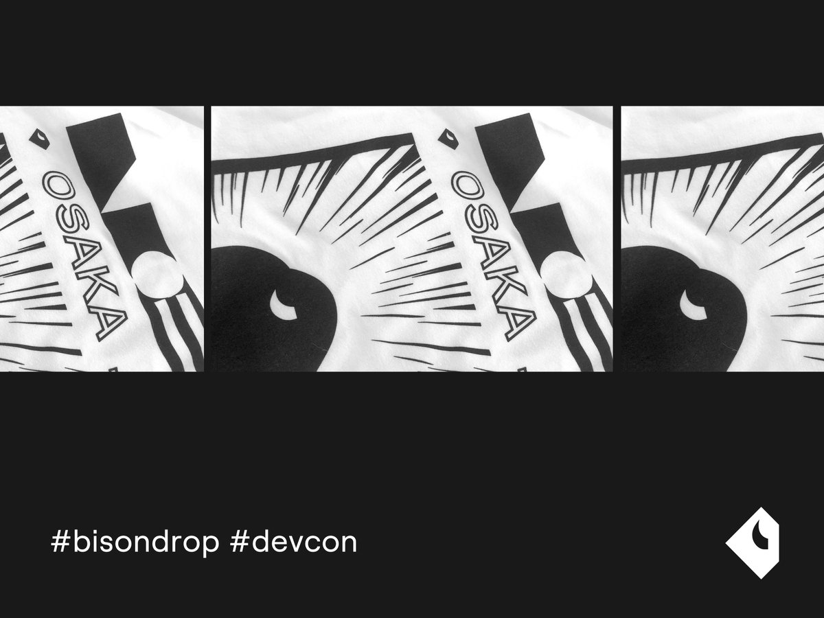 Been itching to get your hands on some Bison Trails swag? Find it at #Devcon, where we'll be tweeting clues that will lead you down a trail (see what we did there?) to some limited edition gear. Get a taste in the teaser image. See you in Osaka! #bisondrop