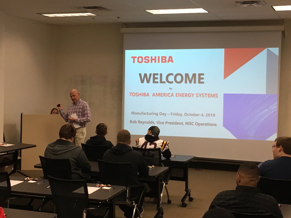 Thank you, Bob and the Toshiba team for sharing Manufacturing Day with Central’s PLTW students. #wawmproud