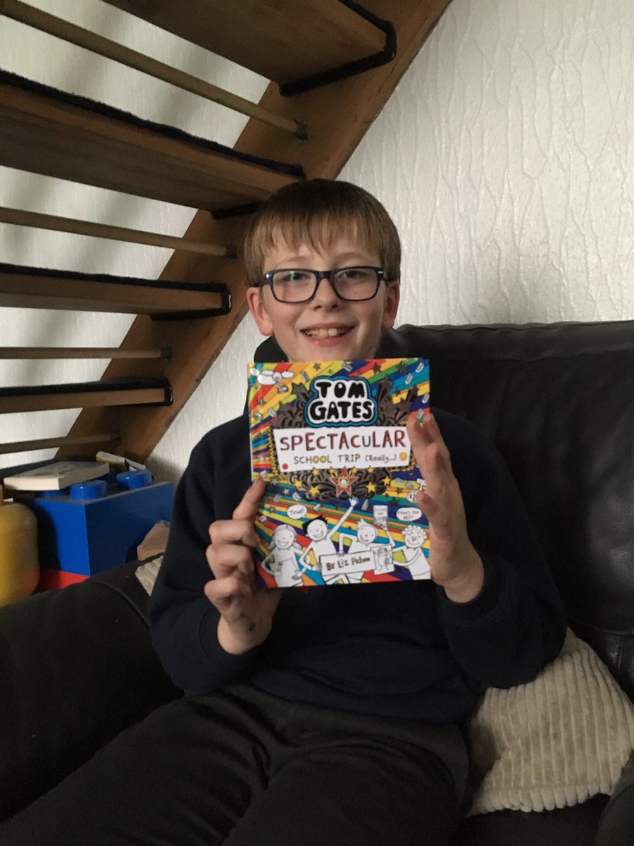 emmagreenhalgh1's tweet photo. Very happy boy, it’s Friday and the new Tom Gates book we pre ordered has been delivered #weekendofreading #bookworm #tomgatesbiggestfan @LizPichon @ReadingExplorer @MasefieldCP https://t.co/mZ9eiFrfMI