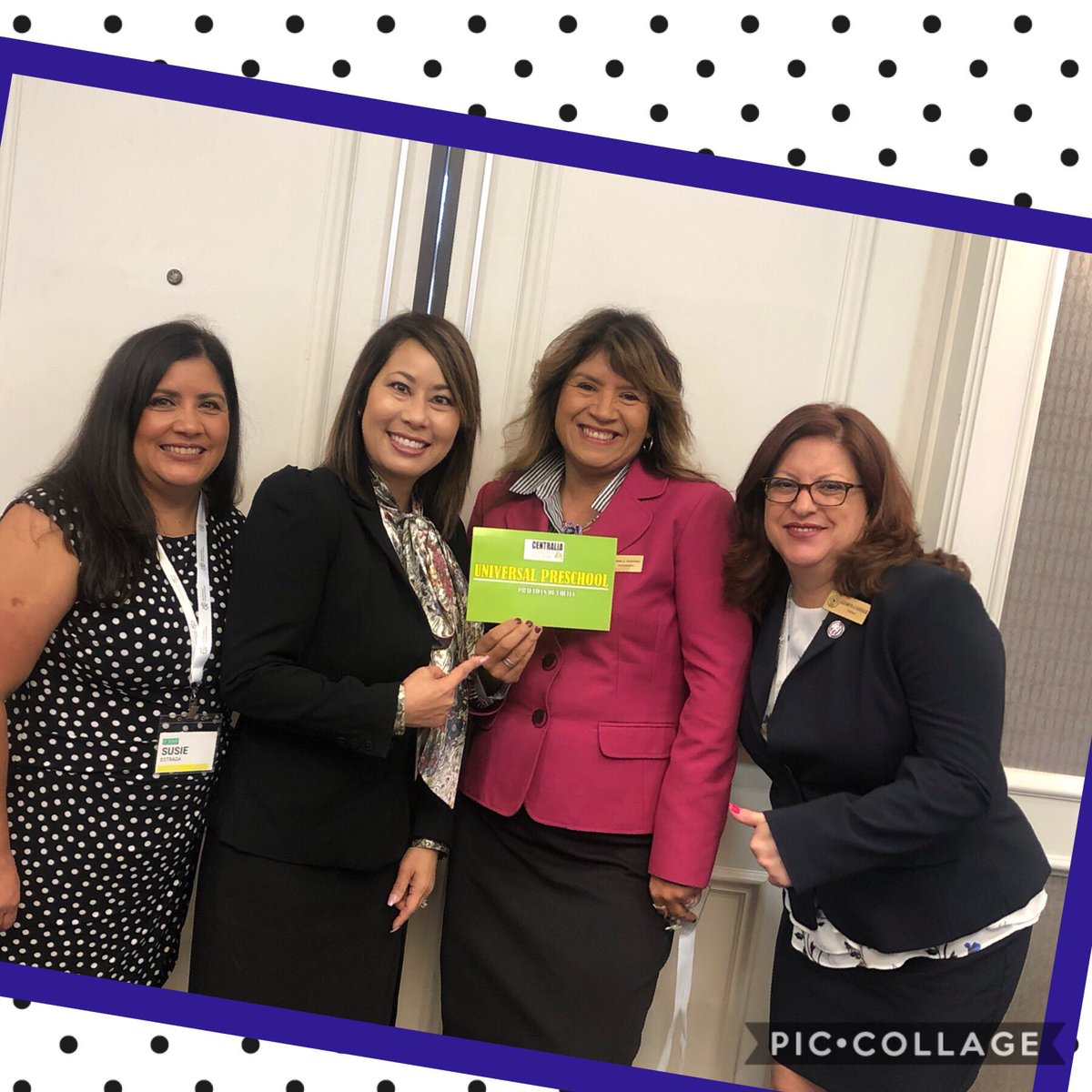 CentraliaSup's tweet photo. @CentraliaSup @kristinecvar Board President Gonzalez and our Child Development Coordinator, Susie ESTRADA are ready for @clsba presentation. #CLSBAunity2019 https://t.co/iRubm7Zbfx