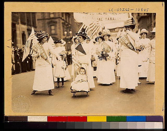 Picture of suffrage parade from May 4, 1912.