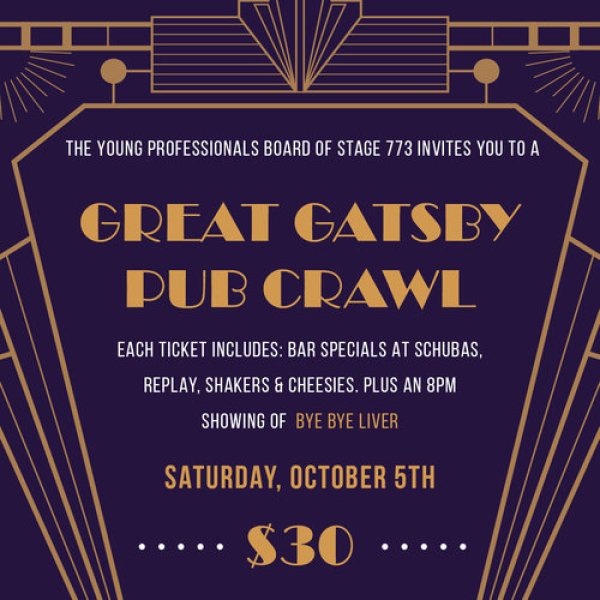 For slightly more than the price of a Bye Bye Liver ticket, you get that ticket, video games, pizza and an excuse to dress up fun if you want. Fundraiser for stage 773's Young Professional Board. The fun starts at 1.

#chicagoweekend #chicagodrinking #chicagopubcrawls #stage773