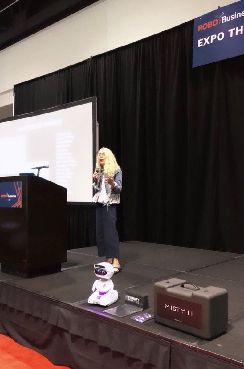 MistyRobotics's tweet image. Had a great time at #RoboBusiness this week - Thank you to everyone who connected with us! @Robo_Business #RB2019 #MistyRobotics