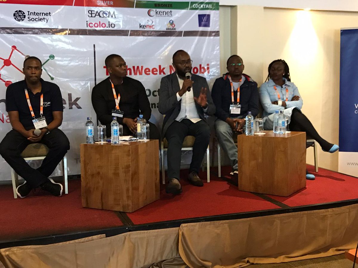 TechWeek2's tweet image. Panelists from @SEACOM @Isoc &amp;amp; @Euclid having a Conversation about cyber security 
#techweek2019 #techweeknairobi