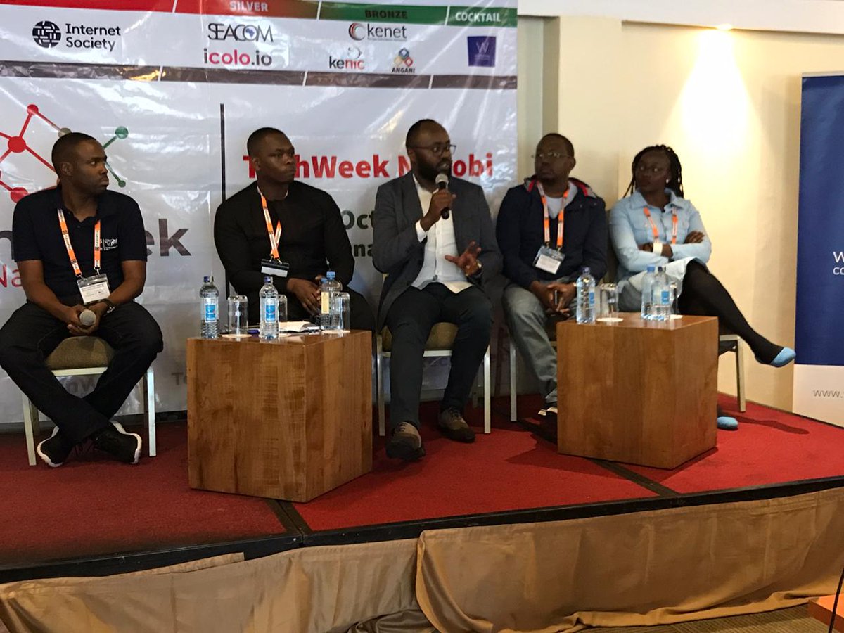 TechWeek2's tweet image. Panelists from @SEACOM @Isoc &amp;amp; @Euclid having a Conversation about cyber security 
#techweek2019 #techweeknairobi