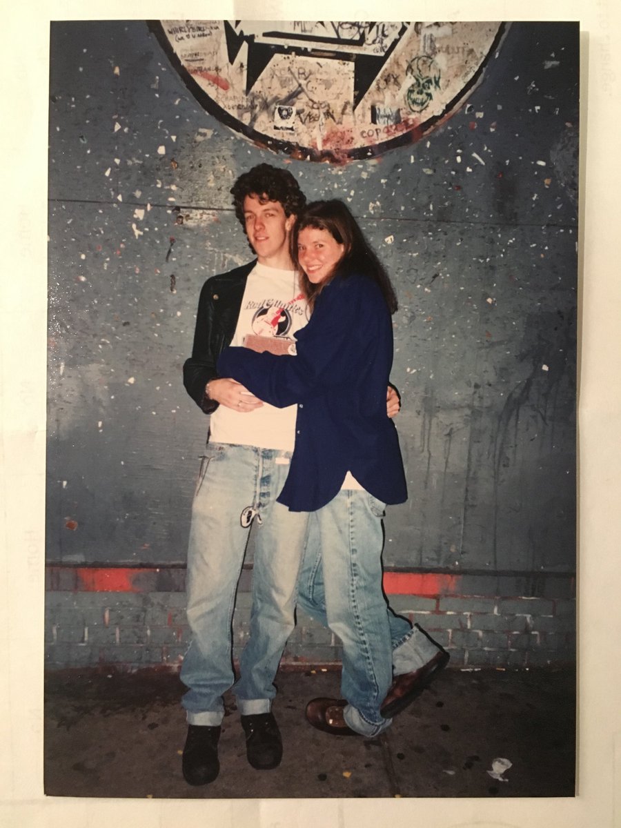 Me and ⁦@SteveSelvidge⁩ in 1994... guess where. Our 17th wedding anniversary is tomorrow & so very fitting that this weekend celebrates the #AntennaClub where we met. Love you, babe!!