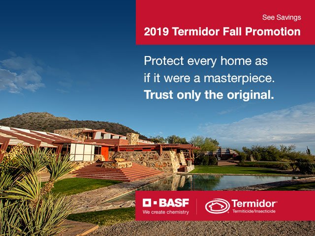 BASF_Pest_us's tweet photo. Take advantage of savings on the #1 liquid termiticide during the 2019 Termidor #FallPromo. Contact your #BASF rep to learn how you can save up to 23%. Visit https://t.co/fOPJ4OOG3x for more info! https://t.co/yPQtt94C34